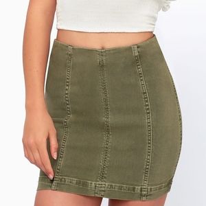 🔥 Free People Modern Femme Army Green skirt